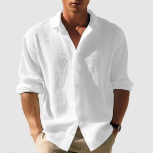 Men's Long Sleeve Single Breasted Fashion Tops